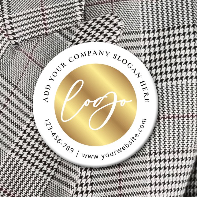 Gold-Logo-Unternehmens-Werbung Button (Von Creator hochgeladen)