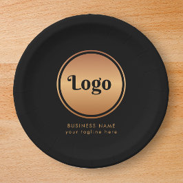 Gold-Logos und Unternehmen für benutzerdefiniertes Pappteller