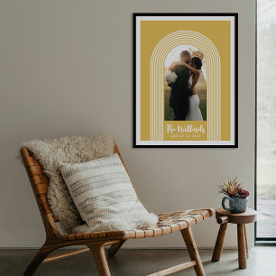 Gold Lombard Linien Bogen Custom Foto Kunst Druck Poster