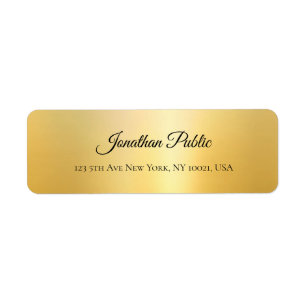 Gold Look Beruflich Eleganter Handschrift Name