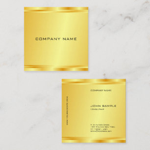 Gold Look Custom Modern Elegant Glamour Luxus Quadratische Visitenkarte