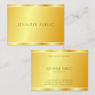 Gold Look Custom Modern Elegant Template Visitenkarte
