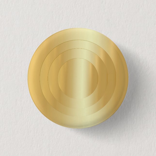 Gold Look Elegante benutzerdefinierte trendy Blank Button (Vorderseite)