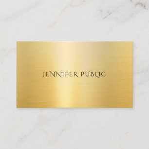 Gold Look Elegante einfache Berufliche Vorlage Visitenkarte