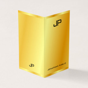 Gold Look Elegante moderne Monogram Vorlage Visitenkarten