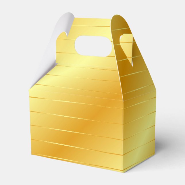 Gold Look Elegante Moderne Vorlage Trendy Glossy Geschenkschachtel (Vorderseite)