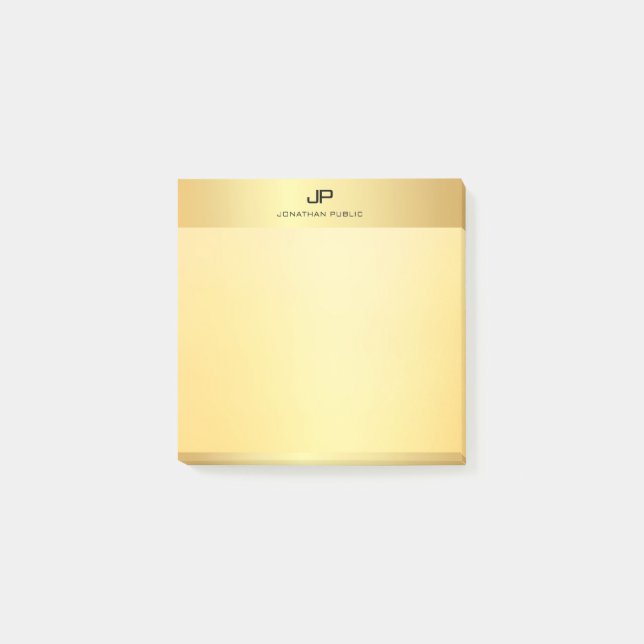Gold Look Elegantes Template Moderne Beruflich Post-it Klebezettel (Vorderseite)