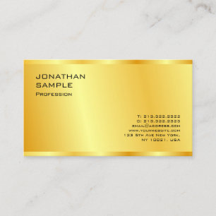 Gold Look Moderne elegante Berufliche Vorlage Visitenkarte