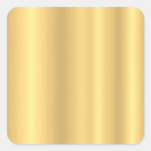 Gold-Look Moderne hinzufügen Text Elegant Leere Quadratischer Aufkleber