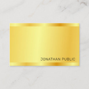 Gold Look Modernes, Berufliches Trendy Elegant Visitenkarte