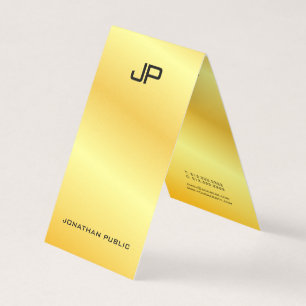 Gold Look Monogram Elegant Template Luxuriös Visitenkarten