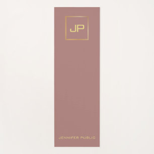 Gold Look Monogram Elegant Template Sport Fitness Yogamatte
