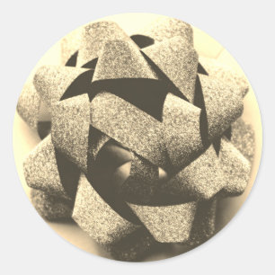 Gold Look Party Bogen Runder Aufkleber