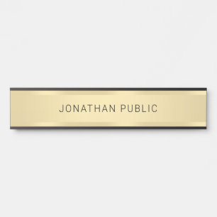Gold Look Personalisierter Glamour Modernes Templa Türschild