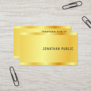 Gold Look Template Beruflich Moderne Elegant Visitenkarte