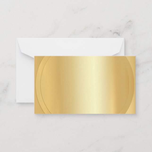 Gold Look Trendy Moderne Elegante Blank Template Mitteilungskarte (Vorderseite)