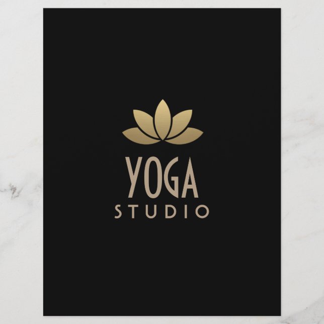 Gold Lotus Blume Flyer (Vorne)