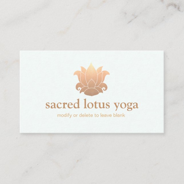 Gold Lotus Blume Holistische Heilung und Wellness  Visitenkarte (Vorderseite)