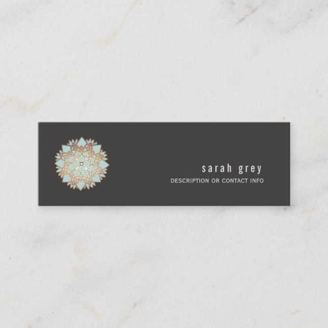 Gold Lotus Calling Card Business Card Mini Visitenkarte (Vorderseite)