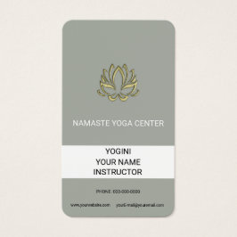 Gold Lotus Flower Business Card