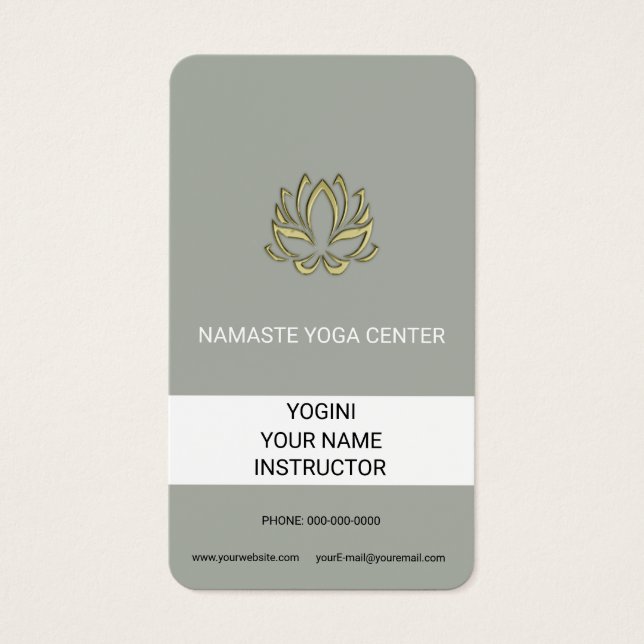 Gold Lotus Flower Business Card (Vorderseite)