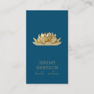 Gold Lotus Flower Business Card Visitenkarte