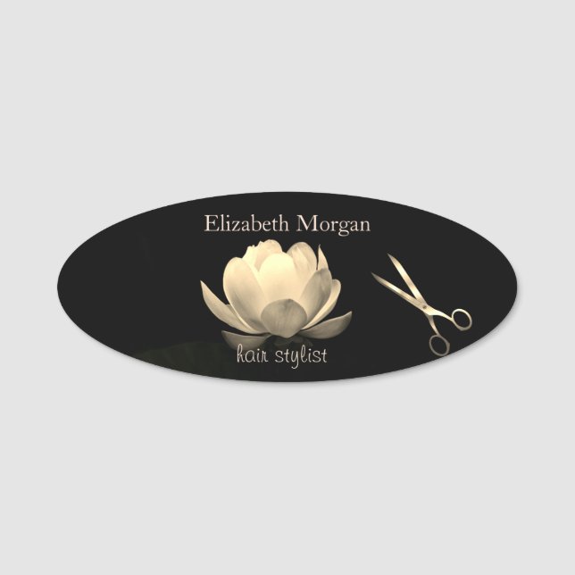 Gold Lotus Gold Scissor Namensschild (Vorderseite)