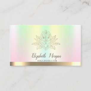 Gold Lotus Irisierender Yoga-Lehrer  Visitenkarte