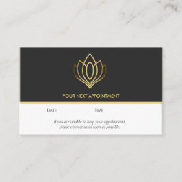 Gold Lotus Logo | Grau | Yoga für Wellness-Massage Visitenkarte