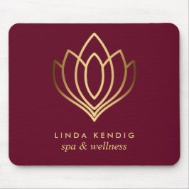 Gold Lotus Logo Ruby | Personalisiert Name hinzufü Mousepad