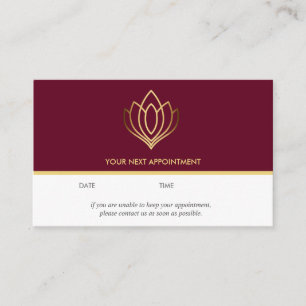 Gold Lotus Logo Ruby Yoga für Wellness-Massage Visitenkarte