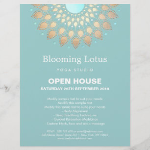 Gold Lotus Mandala Yoga Flyer