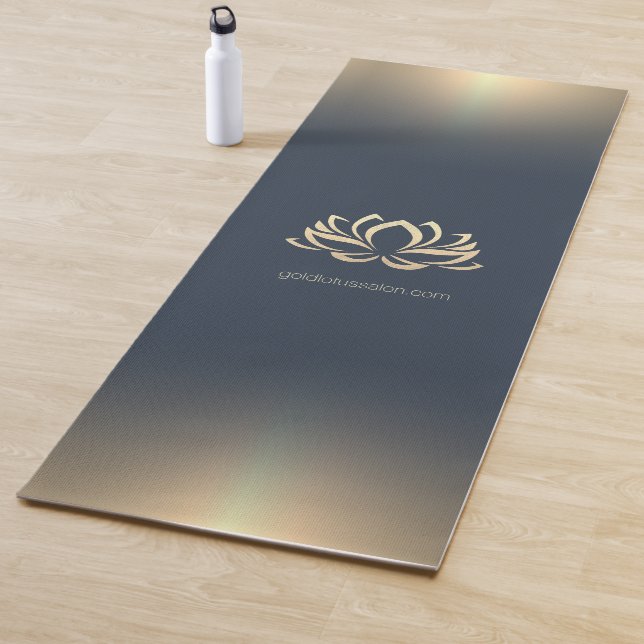 Gold Lotus Wellness-Center Beauty Salon Monogram Yogamatte (Beispiel)