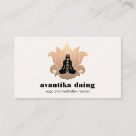 Gold Lotus Yoga Meditation Pose Chakra Visitenkarte