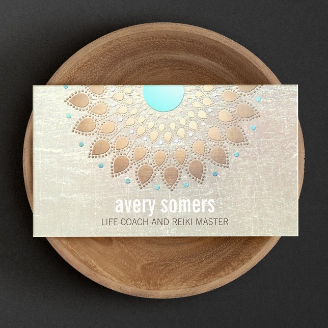 Gold Lotus Yoga und Medical Teacher Health Wellnes Visitenkarte (Von Creator hochgeladen)