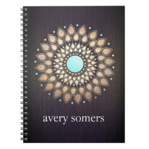 Gold Lotus Yoga und Meditation Lehrer Wellness Notizblock