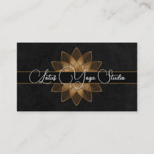 Gold Lotus   Yoga Visitenkarte