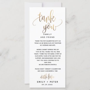 Gold Lovely Script Typografy Wedding Vielen Dank