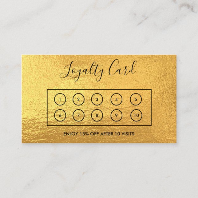 Gold Loyalty Card Visitenkarte (Vorderseite)