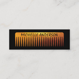 Gold Luxe Comb Hair Stylist Mini Visitenkarte