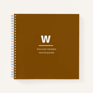Gold Luxe Monogram Elegantes Minimal Design Notizbuch