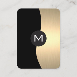 Gold Luxe Monogram Visitenkarte