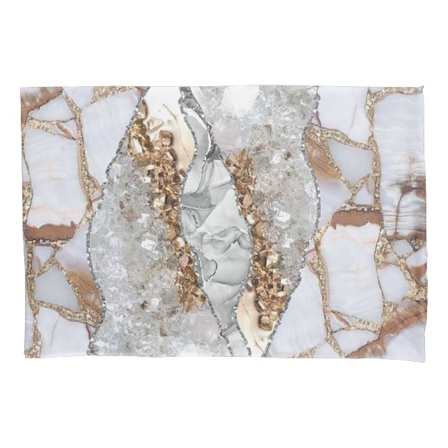 Gold Luxury Elegant Liquid Texture Kissenbezug (Vorderseite)