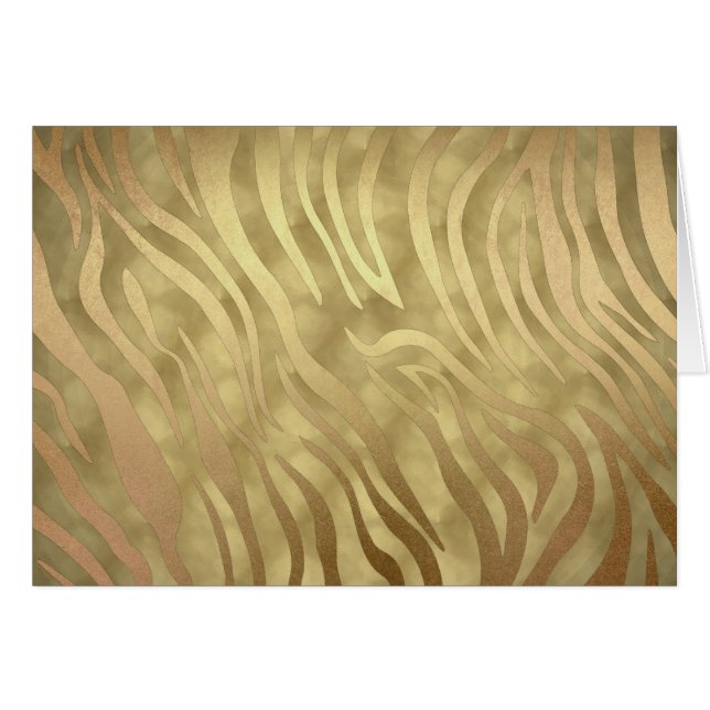 Gold Luxury Luxury Zebra Jungle Safari Glam (Vorderseite (Horizontal))
