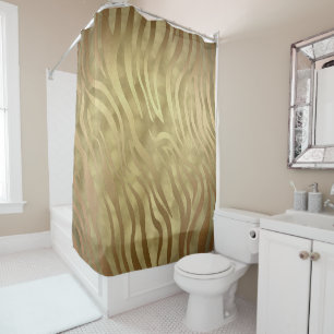 Gold Luxury Luxury Zebra Jungle Safari Glam Duschvorhang