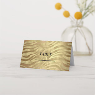 Gold Luxury Luxury Zebra Jungle Safari Glam Platzkarte