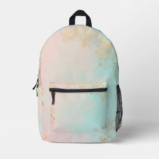 Gold Luxury Modern Blush Pink Soft Mint Collection Bedruckter Rucksack