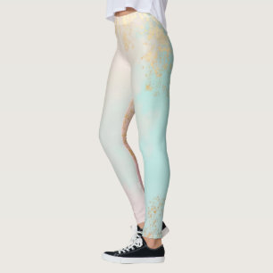 Gold Luxus Moderne Rosé-Weich-Mint-Kollektion Leggings