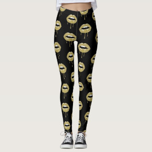 Gold Luxus Schönheit Glamour Goldtropfen Tröpfelnd Leggings