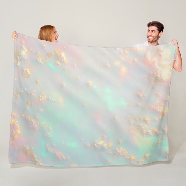 Gold Luxus-Trend Blush Rosa Soft Mint Kollektion Fleecedecke (Beispiel)